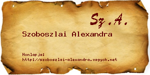Szoboszlai Alexandra névjegykártya